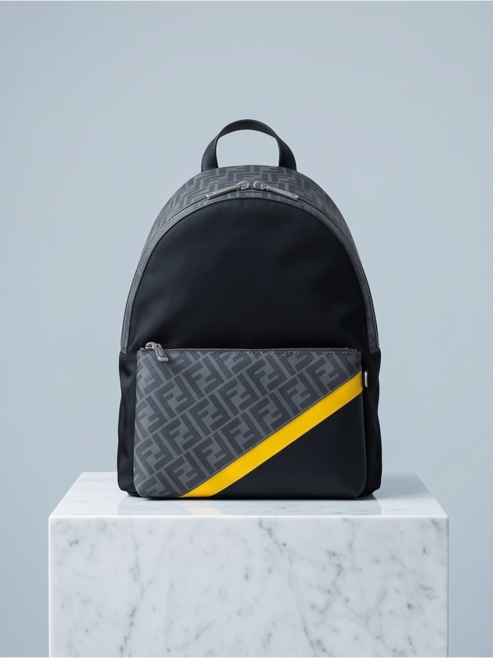 BNWT FENDI
Diagonal Liberty Nylon Leather Backpack Black
